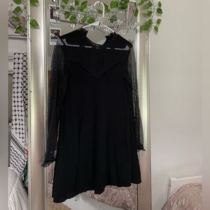 black dress sheer design.